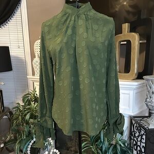 Ann Taylor Factory Olive Green Blouse